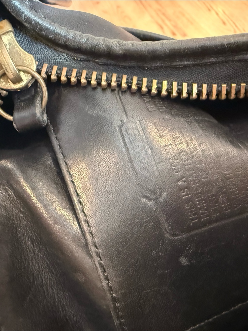 Vintage Coach Black Leather Crossbody Shoulder Bag - Picture 4 of 5